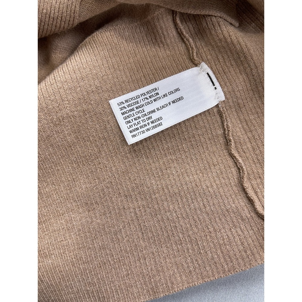 AVA & VIV Womens Cardigan 2X Tan Long Duster Minimal Capsule Office Fall - Picture 5 of 9